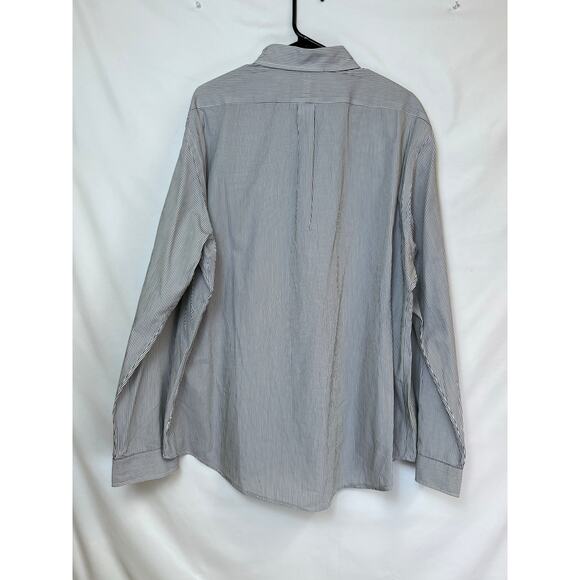 Ralph Lauren Men's 2XL White/Black Striped Button Down Preppy Shirt - Picture 2 of 7